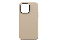 OtterBox Symmetry Series Antimicrobial - Carcasa trasera para teléfono móvil - para MagSafe - compatibilidad con MagSafe - policarbonato, goma sintética, 50 % de plástico reciclado - té chai (marrón) - diseño estilizado - para Apple iPhone 14 Pro Max 77-90761