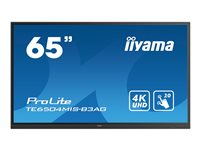 iiyama ProLite TE6504MIS-B3AG - 65" Clase diagonal (64.5" visible) pantalla LCD con retroiluminación LED - señalización digital interactiva - con pantalla táctil - Android - 4K UHD (2160p) 3840 x 2160 - Direct LED - negro, mate TE6504MIS-B3AG