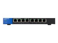Linksys Business LGS108P - Conmutador - sin gestionar - 4 x 10/100/1000 (PoE+) + 4 x 10/100/1000 - sobremesa, montaje en pared - PoE+ (50 W) - ca 100/230 V LGS108P-EU