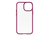 OtterBox React Series - Carcasa trasera para teléfono móvil - compatibilidad con MagSafe - transparente, rosa fiesta - para Apple iPhone 13 mini 77-85844