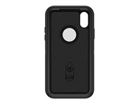 OtterBox Defender Series Filmless - Carcasa trasera para teléfono móvil - policarbonato, goma sintética - negro - para Apple iPhone X, XS 77-59464