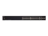 Cisco Small Business SF350-24 - Conmutador - L3 - Gestionado - 24 x 10/100 + 2 x combo Gigabit Ethernet/Gigabit SFP + 2 x 1000Base-X - montaje en rack SF350-24-K9-EU