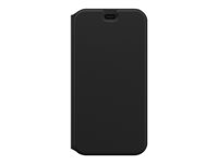 OtterBox Strada Series Via - Funda con tapa para teléfono móvil - poliuretano, policarbonato, goma sintética - negro - para Apple iPhone XS Max 77-62737