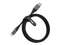 OtterBox Premium - Cable USB - USB-C (M) a USB (M) - USB 2.0 - 3 A - 2 m - negro ceniza oscuro 78-52665