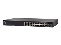 Cisco 550X Series SG550X-24MP - Conmutador - L3 - Gestionado - 24 x 10/100/1000 (PoE+) + 2 x combo 10 Gigabit SFP+ + 2 x SFP+ - montaje en rack - PoE+ (382 W) SG550X-24MP-K9-EU