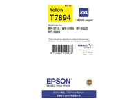 Epson T7894 - 34.2 ml - tamaño XXL - amarillo - original - cartucho de tinta - para WorkForce Pro WF-5110DW, WF-5190DW, WF-5190DW BAM, WF-5620DWF, WF-5690DWF, WF-5690DWF BAM C13T789440