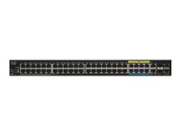 Cisco Small Business SG350X-48PV - Conmutador - Gestionado - 40 x 10/100/1000 (PoE+) + 8 x 100/1000/2.5G/5G (PoE+) + 2 x combo 10 Gigabit SFP+ + 2 x 10 Gigabit SFP+ - montaje en rack - PoE+ (740 W) SG350X-48PV-K9-EU