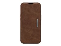 OtterBox Strada Series - Funda con tapa para teléfono móvil - cuero, policarbonato - marrón expreso - para Apple iPhone 13 Pro 77-85811