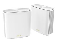 ASUS ZenWiFi XD6 - Sistema Wi-Fi (2 enrutadores) - hasta 5400 pies cuadrados - malla - GigE - 802.11a/b/g/n/ac/ax - Doble banda 90IG06F0-MO3R40