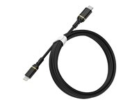 OtterBox Standard - Cable Lightning - Lightning macho a USB-C macho - 2 m - brillo negro - USB Power Delivery (60W) - para Apple iPad/iPhone/iPod (Lightning) 78-52647