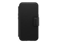 OtterBox - Funda con tapa para teléfono móvil - con MagSafe - piel sintética, imán - negro sombra - para Apple iPhone 13, 13 Pro 77-86906