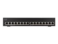Cisco Small Business SG110-16 - Conmutador - sin gestionar - 16 x 10/100/1000 - montaje en rack SG110-16-EU