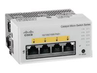 Cisco Catalyst Micro Switches CMICR-4PC - Conmutador - 4 x 10/100/1000 (4 PoE+) + 1 x Gigabit SFP (enlace ascendente) + 1 - montaje en pared CMICR-4PC