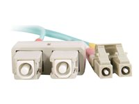 C2G LC-SC 10Gb 50/125 OM3 Duplex Multimode PVC Fiber Optic Cable (LSZH) - Cable de red - modo múltiple SC (M) a LC de modos múltiples (M) - 7 m - fibra óptica - impresión a dos caras - 50/125 micras - OM3 - sin halógenos - agua 85535