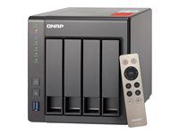 QNAP TS-451+ - Servidor NAS - 4 compartimentos - SATA 6Gb/s - RAID 0, 1, 5, 6, 10, JBOD, 5 Hot Spare - RAM 2 GB - Gigabit Ethernet - iSCSI soporta TS-451+-2G