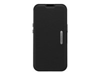 OtterBox Strada - Funda con tapa para teléfono móvil - cuero - negro sombra - para Apple iPhone 13 Pro 77-85822
