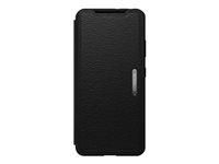 OtterBox Strada Series - Funda con tapa para teléfono móvil - cuero, policarbonato - negro sombra - para Samsung Galaxy S21 Ultra 5G 77-82085