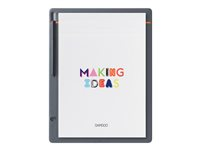Wacom Bamboo Slate Large - Digitalizador - diestro y zurdo - 21 x 29.7 cm - electromagnético - inalámbrico - Bluetooth - gris medio con detalles naranja CDS-810S