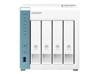 QNAP TS-431P3-2G - Servidor NAS - 4 compartimentos - SATA 6Gb/s - RAID 0, 1, 5, 6, 10, JBOD, 5 Hot Spare, intercambio en caliente 6, 10 repuesto rápido, 1 repuesto rápido - RAM 2 GB - 2.5 Gigabit Ethernet - iSCSI soporta TS-431P3-2G