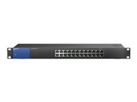 Linksys Business LGS124 - Conmutador - sin gestionar - 24 x 10/100/1000 - montaje en rack - ca 100/230 V LGS124-EU