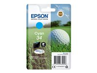 Epson 34 - 4.2 ml - cián - original - blíster con alarmas de RF/acústica - cartucho de tinta - para WorkForce Pro WF-3720DWF, WF-3725DWF C13T34624020