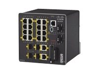 Cisco Industrial Ethernet 2000 Series - Conmutador - Gestionado - 16 x 10/100 + 2 x Gigabit SFP combinado + 2 x Fast Ethernet SFP - montaje en riel DIN IE-2000-16TC-G-L