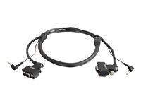C2G VGA270 UXGA Monitor Cable - Cable VGA / de audio - HD-15, mini-conexión telefónica estéreo 3,5 mm (M) a HD-15, mini-conexión telefónica estéreo 3,5 mm (M) - 5 m - conector en ángulo derecho, tornillos de mariposa - negro 81164