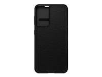 OtterBox Strada Series - ProPack Packaging - funda con tapa para teléfono móvil - cuero, policarbonato - negro sombra - para Samsung Galaxy S21 5G 77-82134