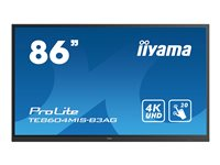 iiyama ProLite TE8604MIS-B3AG - 86" Clase diagonal (85.6" visible) pantalla LCD con retroiluminación LED - señalización digital interactiva - con pantalla táctil - Android - 4K UHD (2160p) 3840 x 2160 - Direct LED - negro, mate TE8604MIS-B3AG
