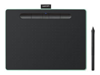 Wacom Intuos Tableta de lápiz creativa Medium - Digitalizador - 21.6 x 13.5 cm - electromagnético - 4 botones - inalámbrico, cableado - USB, Bluetooth - verde pistacho CTL-6100WLE-S