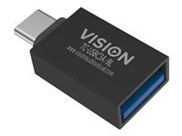 Vision Professional - Adaptador USB - USB-C (M) a USB Tipo A (H) - USB 3.0 - negro TC-USBC3A/BL