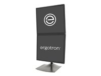 Ergotron DS100 - Kit de montaje (2 pivotes, 2 adaptadores VESA, base, poste de 28") - perfil bajo - para 2 pantallas LCD - aluminio, acero - negro - tamaño de pantalla: hasta 27" - escritorio 33-091-200