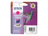 Epson T0803 - Magenta - original - blíster con alarmas de RF/acústica - cartucho de tinta - para Stylus Photo P50, PX650, PX660, PX700, PX710, PX720, PX730, PX800, PX810, PX820, PX830 C13T08034021