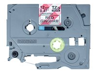 Brother TZe-MPRG31 - Negro sobre rojo guinga - Rollo (1,2 cm x 4 m) 1 bobina(s) tipo laminado - para Brother PT-H110; P-Touch PT-H105, H110; P-Touch Cube PT-P300; P-Touch Embellish PT-D215 TZEMPRG31