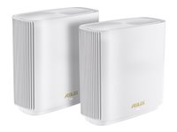 ASUS ZenWiFi AX (XT8) - Sistema Wi-Fi (2 enrutadores) - hasta 5500 pies cuadrados - malla - GigE, 2.5 GigE - 802.11a/b/g/n/ac/ax - Tres bandas 90IG0590-MO3G80