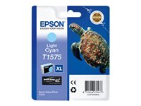 Epson T1575 - 25.9 ml - cián claro - original - blíster - cartucho de tinta - para Stylus Photo R3000 C13T15754010