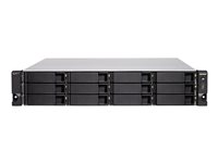 QNAP TS-h1277XU-RP - Servidor NAS - 12 compartimentos - montaje en bastidor - SATA 6Gb/s - RAID 0, 1, 5, 6, 10, 50, JBOD, 5 Hot Spare, intercambio en caliente 6, 60, 10 repuesto rápido, RAID TP - RAM 32 GB - Gigabit Ethernet / 10 Gigabit Ethernet / 10Gbps SFP+ - iSCSI soporta - 2U TS-H1277XU-RP-3700X-32G