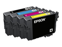 Epson 502 Multipack - Paquete de 4 - 14.5 ml - negro, amarillo, cián, magenta - original - blíster con alarmas de RF/acústica - cartucho de tinta - para Expression Home XP-5100; WorkForce WF-2860, WF-2865DWF C13T02V64020