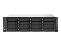 QNAP TS-1673AU-RP - Servidor NAS - 16 compartimentos - montaje en bastidor - SATA 6Gb/s - RAID 0, 1, 5, 6, 10, JBOD, 5 Hot Spare, intercambio en caliente 6, 10 repuesto rápido - RAM 16 GB - Gigabit Ethernet / 2.5 Gigabit Ethernet - iSCSI soporta - 3U TS-1673AU-RP-16G