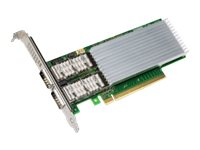 Intel Ethernet Network Adapter E810-CQDA2 - Adaptador de red - PCIe 4.0 x16 perfil bajo - QSFP28 x 2 E810CQDA2BLK