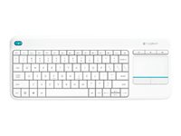 Logitech Wireless Touch Keyboard K400 Plus - Teclado - inalámbrico - 2.4 GHz - inglés 920-007144