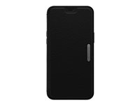 OtterBox Strada Series - Funda con tapa para teléfono móvil - cuero, policarbonato - negro sombra - para Apple iPhone 12 Pro Max 77-65468