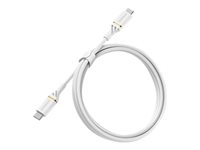 OtterBox Standard - Cable USB - USB-C (M) a USB-C (M) - USB 2.0 - 3 A - 1 m - compatible con suministro de potencia - blanco polvo 78-52672