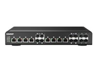 QNAP QSW-IM1200-8C - Conmutador - Gestionado - 4 x 10 Gigabit SFP+ + 8 x combo 10 Gigabit SFP+/RJ-45 - montaje en rack - alimentación cc QSW-IM1200-8C