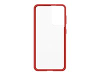 OtterBox React Series - ProPack Packaging - carcasa trasera para teléfono móvil - rojo encendido - para Samsung Galaxy S21 5G 77-81604