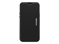 OtterBox Strada - Funda con tapa para teléfono móvil - cuero - negro sombra - para Apple iPhone 12 Pro Max, 13 Pro Max 77-85826