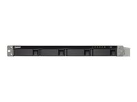 QNAP TS-453BU-RP - Servidor NAS - 4 compartimentos - montaje en bastidor - SATA 6Gb/s - RAID 0, 1, 5, 6, 10, 5 Hot Spare, intercambio en caliente 6, 10 repuesto rápido - RAM 4 GB - Gigabit Ethernet - iSCSI - 1U TS-453BU-RP-4G