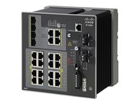 Cisco Industrial Ethernet 4000 Series - Conmutador - Gestionado - 8 x 10/100/1000 + 8 x 10/100/1000 (PoE+) + 4 x Gigabit SFP combinado - montaje en riel DIN - PoE+ - DC power - Conforme a la TAA IE-4000-8GT8GP4G-E