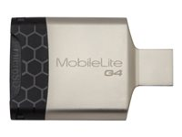 Kingston MobileLite G4 - Lector de tarjetas (SD, microSD, SDHC, microSDHC, sdxc, microSDXC, SDHC UHS-I, SDXC UHS-I, microSDHC UHS-I, microSDXC UHS-I, SDHC UHS-II, SDXC UHS-II) - USB 3.0 FCR-MLG4