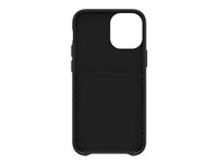LifeProof WAKE - Carcasa trasera para teléfono móvil - plástico reciclado procedente del océano - negro - funda ultradelgada con patrón de olas suaves - para Apple iPhone 12 mini 77-65398